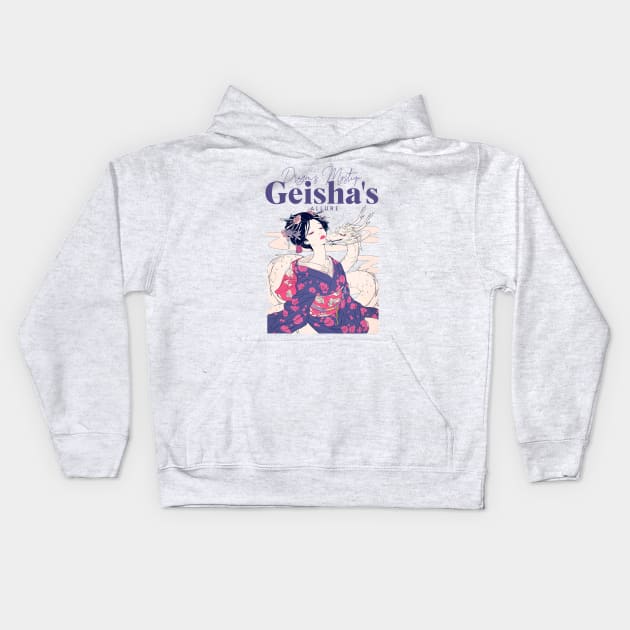 Geisha and Dragon 7001 Kids Hoodie by ToddT